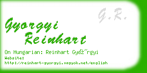 gyorgyi reinhart business card